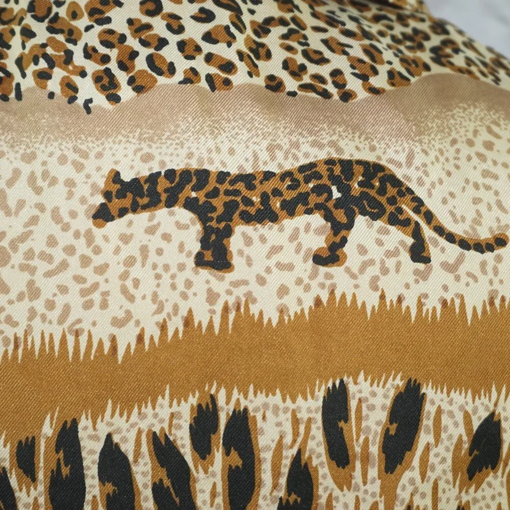 Vintage 90s Silk Animal Print Top - Picture 4 of 9